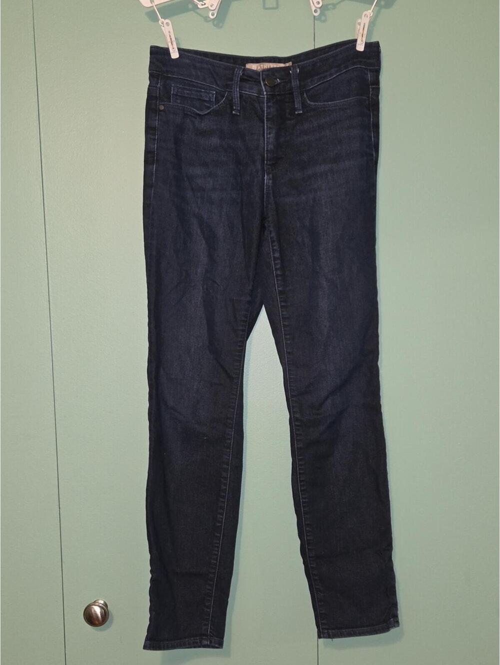 Athleta Sculptek Skinny Straight Dark Wash Jean Size 2